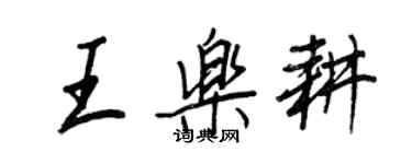 王正良王樂耕行書個性簽名怎么寫