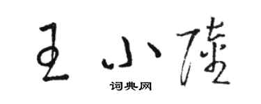 駱恆光王小陸草書個性簽名怎么寫