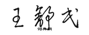 駱恆光王舒民草書個性簽名怎么寫