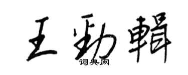 王正良王勁輯行書個性簽名怎么寫