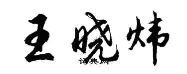 胡問遂王曉煒行書個性簽名怎么寫