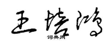 曾慶福王培鴻草書個性簽名怎么寫