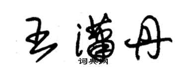 朱錫榮王瀟丹草書個性簽名怎么寫