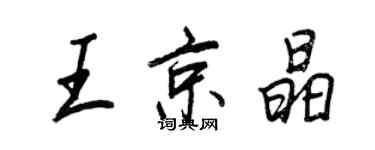王正良王京晶行書個性簽名怎么寫