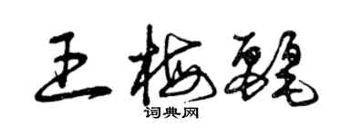 曾慶福王梅麗草書個性簽名怎么寫