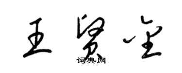 梁錦英王賢金草書個性簽名怎么寫