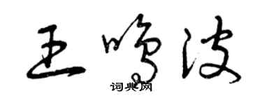 曾慶福王鳴波草書個性簽名怎么寫