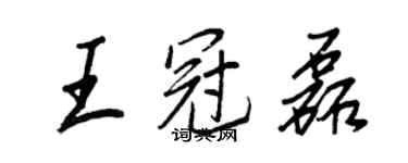 王正良王冠磊行書個性簽名怎么寫