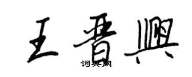 王正良王晉興行書個性簽名怎么寫