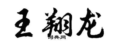 胡問遂王翔龍行書個性簽名怎么寫