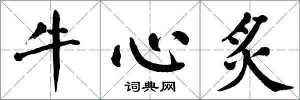 翁闓運牛心炙楷書怎么寫