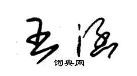 朱錫榮王涵草書個性簽名怎么寫