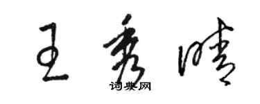 駱恆光王秀晴草書個性簽名怎么寫
