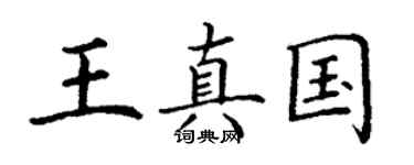 丁謙王真國楷書個性簽名怎么寫