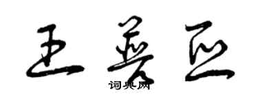 曾慶福王普亞草書個性簽名怎么寫