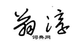 朱錫榮翁淳草書個性簽名怎么寫