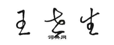 駱恆光王世生草書個性簽名怎么寫