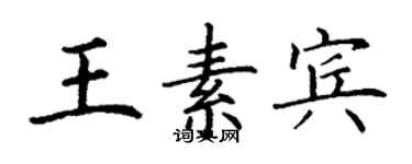 丁謙王素賓楷書個性簽名怎么寫