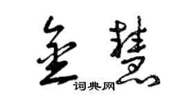 曾慶福金慧草書個性簽名怎么寫