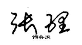 朱錫榮張理草書個性簽名怎么寫