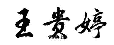 胡問遂王貴婷行書個性簽名怎么寫