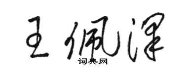 駱恆光王佩澤草書個性簽名怎么寫