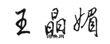 駱恆光王晶媚行書個性簽名怎么寫