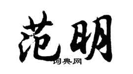 胡問遂范明行書個性簽名怎么寫