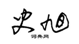 朱錫榮史旭草書個性簽名怎么寫