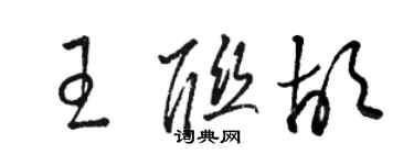 駱恆光王聯胡草書個性簽名怎么寫