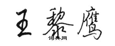 駱恆光王黎鷹行書個性簽名怎么寫