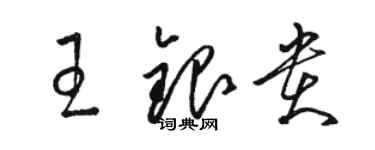 駱恆光王銀貴草書個性簽名怎么寫