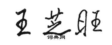 駱恆光王芝旺行書個性簽名怎么寫