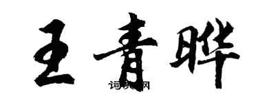 胡問遂王青曄行書個性簽名怎么寫