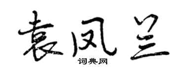 曾慶福袁鳳蘭行書個性簽名怎么寫