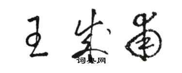 駱恆光王成甫草書個性簽名怎么寫