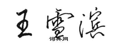 駱恆光王雪濱行書個性簽名怎么寫