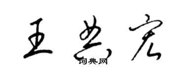 梁錦英王典宏草書個性簽名怎么寫