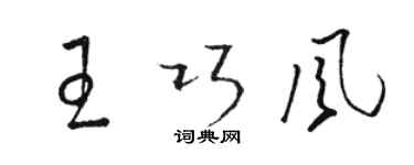 駱恆光王巧風草書個性簽名怎么寫