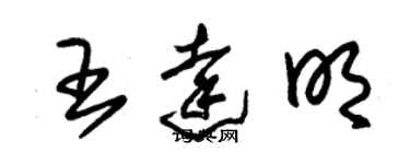 朱錫榮王達明草書個性簽名怎么寫