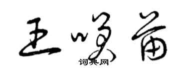 曾慶福王笑苗草書個性簽名怎么寫