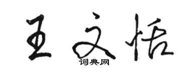 駱恆光王文恬行書個性簽名怎么寫