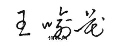 駱恆光王喻花草書個性簽名怎么寫