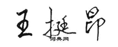 駱恆光王挺昂行書個性簽名怎么寫