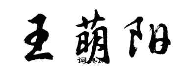 胡問遂王萌陽行書個性簽名怎么寫