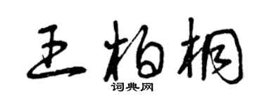 曾慶福王柏桐草書個性簽名怎么寫