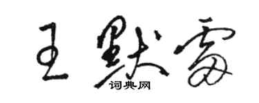 駱恆光王默雷草書個性簽名怎么寫