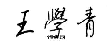 王正良王學青行書個性簽名怎么寫