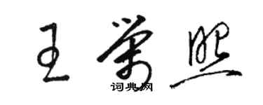 駱恆光王榮照草書個性簽名怎么寫