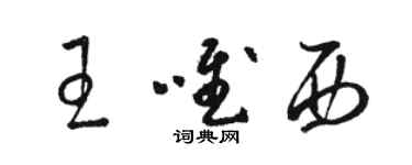 駱恆光王唯西草書個性簽名怎么寫